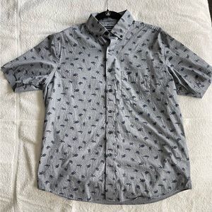 Men’s Charter Club medium short sleeve gray casual shirt